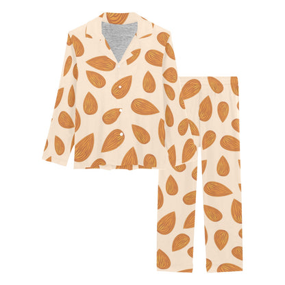 Almond Pattern Print Design 03 Women's Long Pajama Set