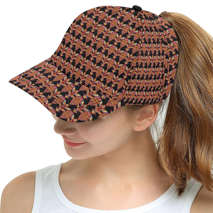 Totem Pole Print Snapback Cap