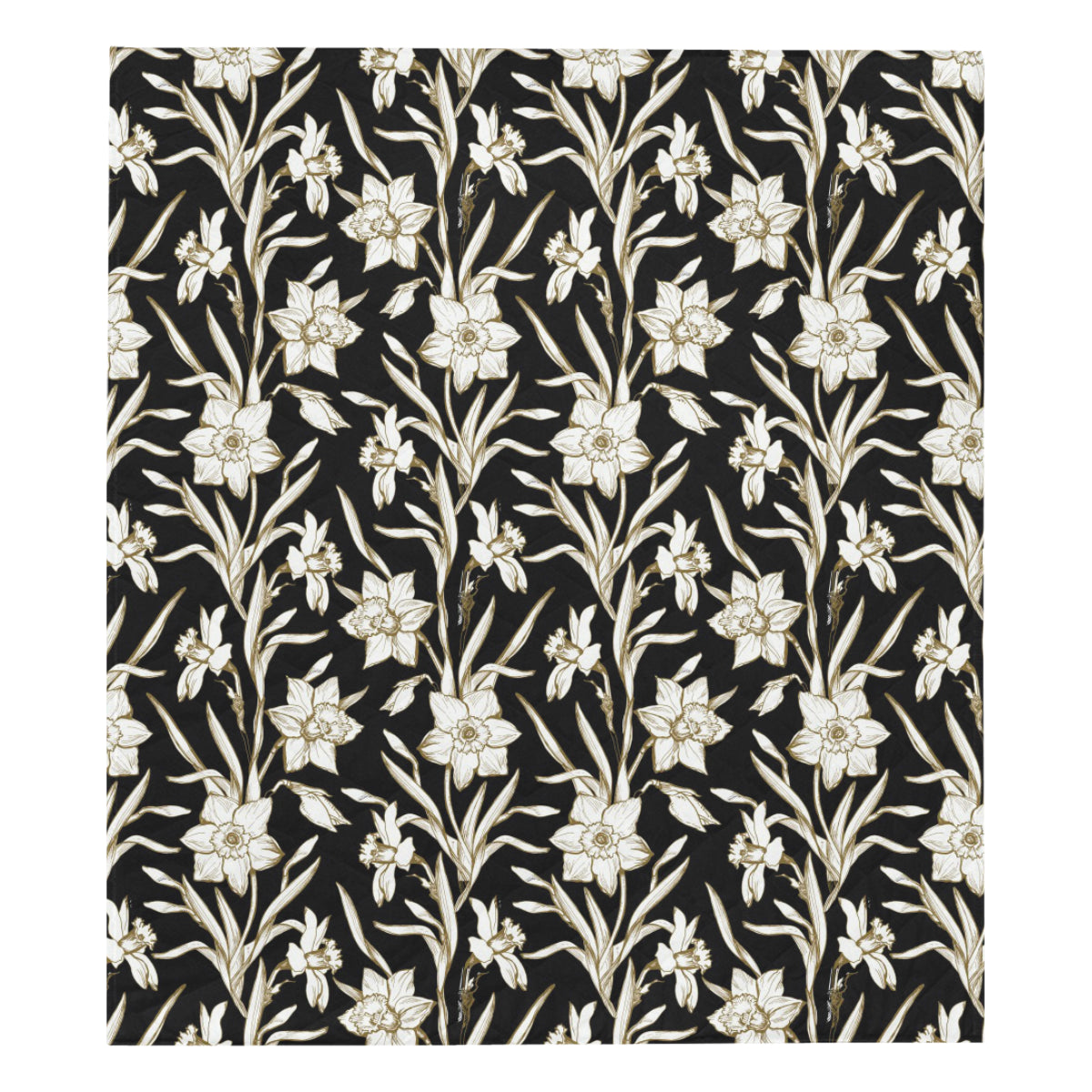 Daffodils Pattern Print Design DF06 Premium Quilt