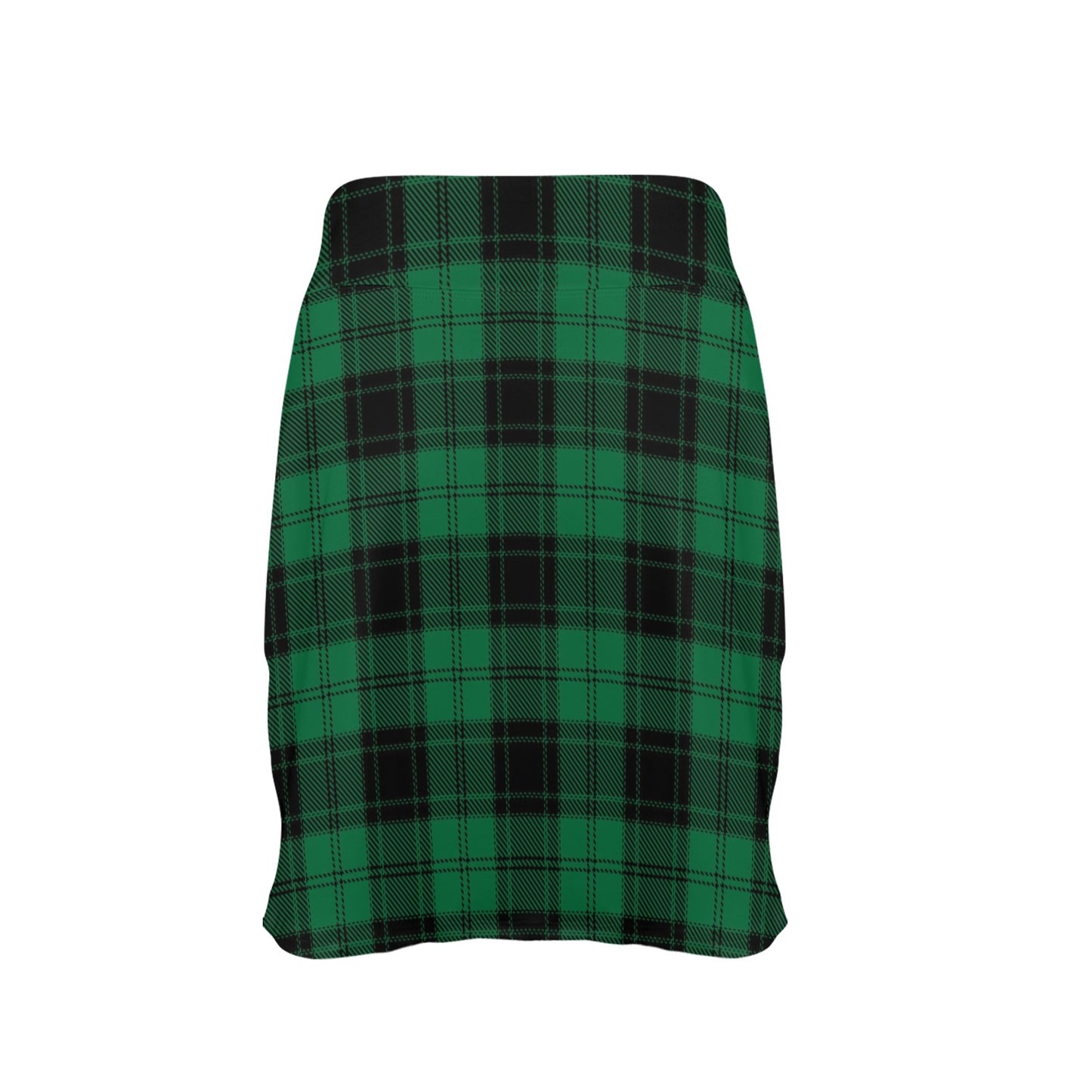 Tartan Green Print Design LKS302 17" Golf & Pickleball Skort with Pockets