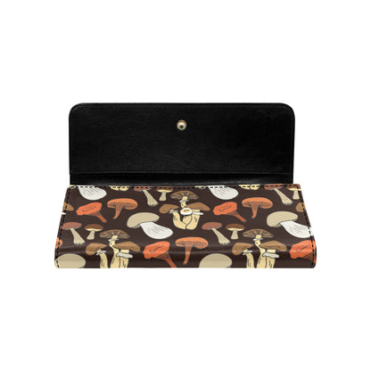 Mushroom Pattern Print Design A05 Women's Trifold Wallet
