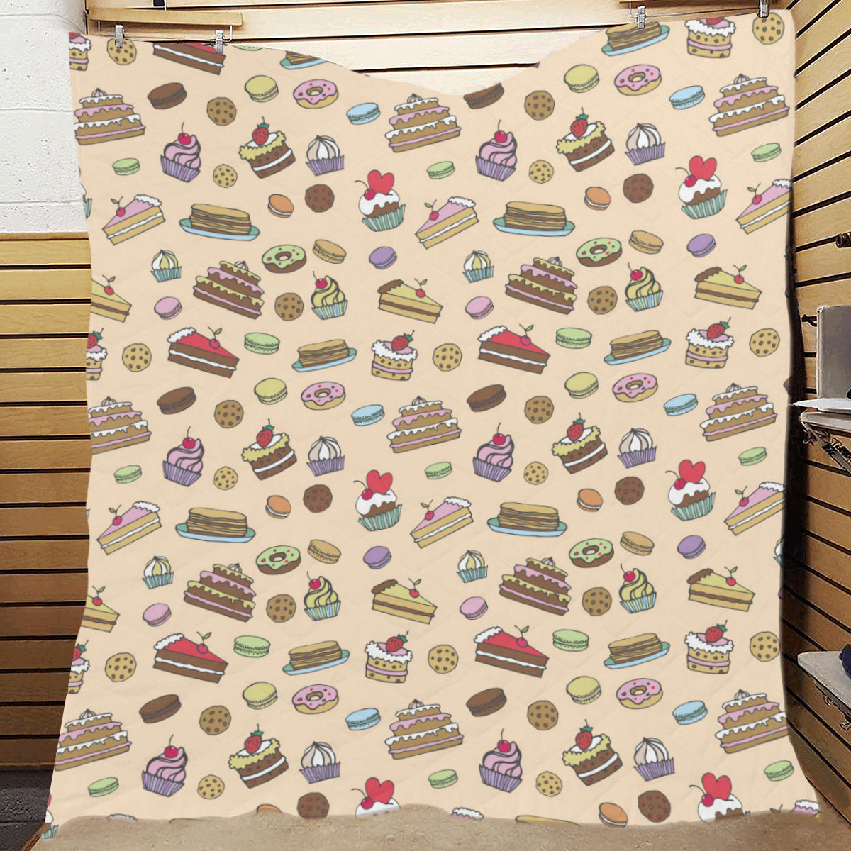 Cake Pattern Print Design 03 Premium Quilt