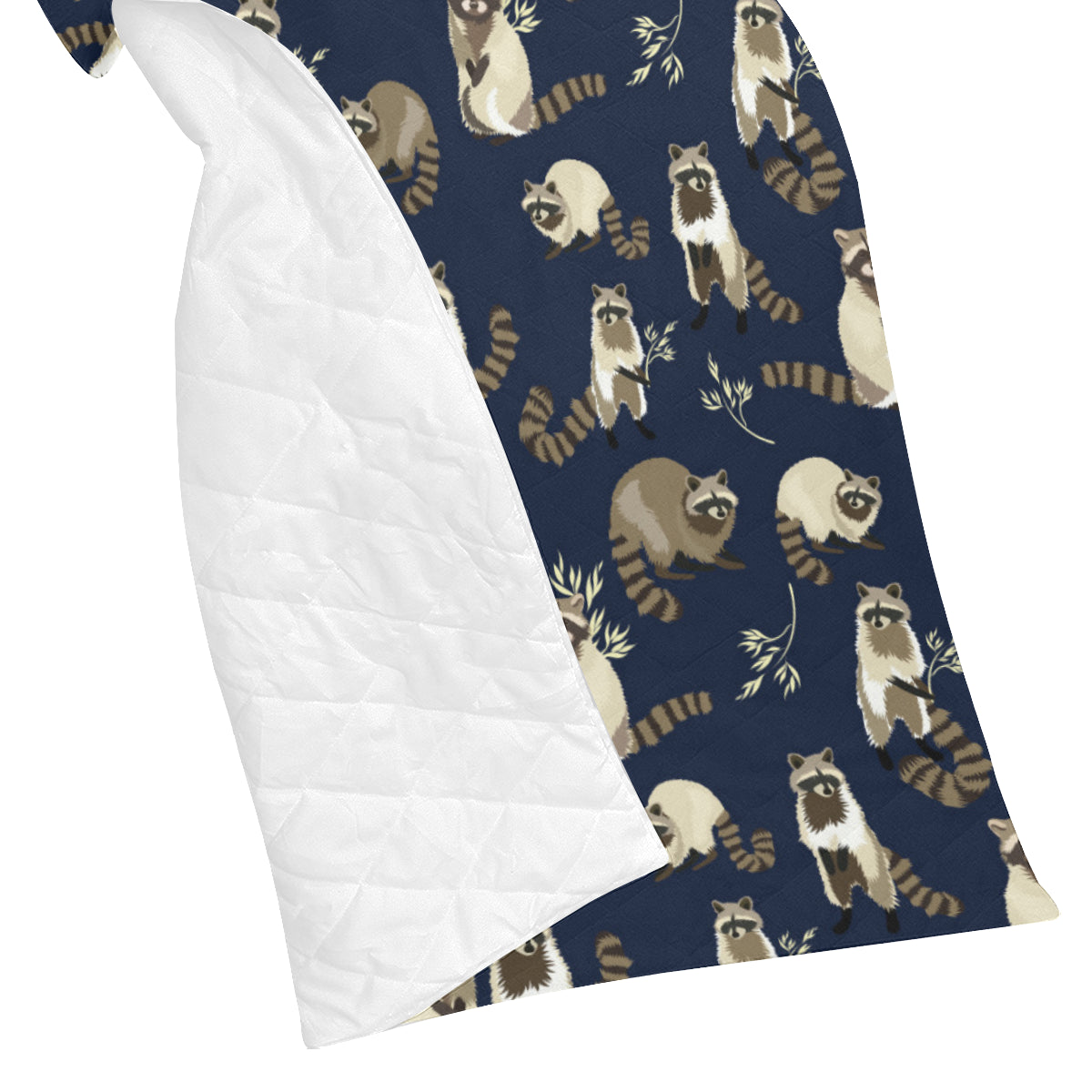 Raccoon Pattern Print Design A06 Premium Quilt