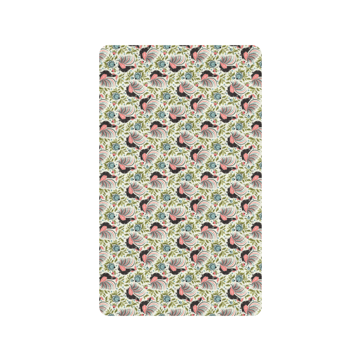 Rooster Print Design Rubber Doormat
