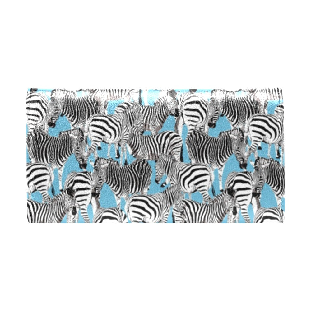 Zebra Print Design LKS305 Women's Trifold Wallet
