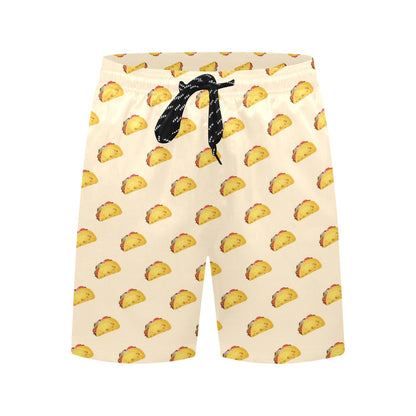 Taco Print Design LKS302 Men's Swim Trunks Beach Shorts