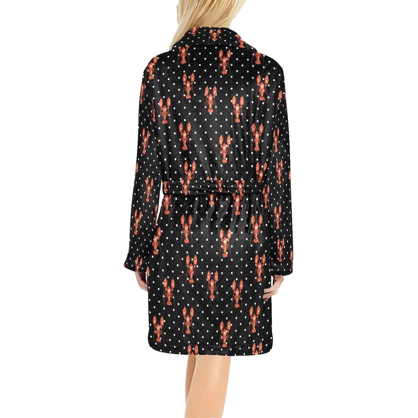 Lobster Print Design LKS401 Women's Fleece Robe