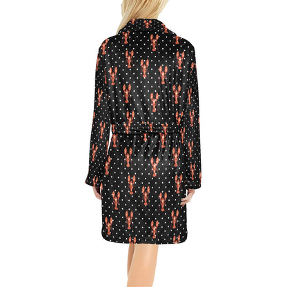 Lobster Print Design LKS401 Women's Fleece Robe