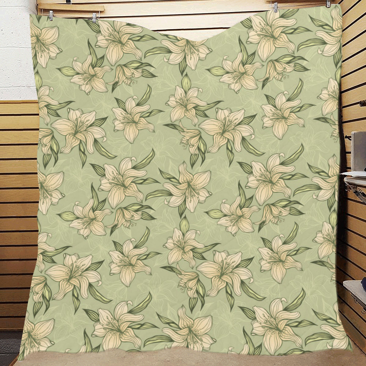 Lily Pattern Print Design LY06 Premium Quilt