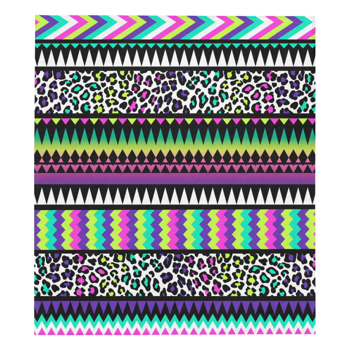 Animal Skin Aztec Rainbow Premium Quilt