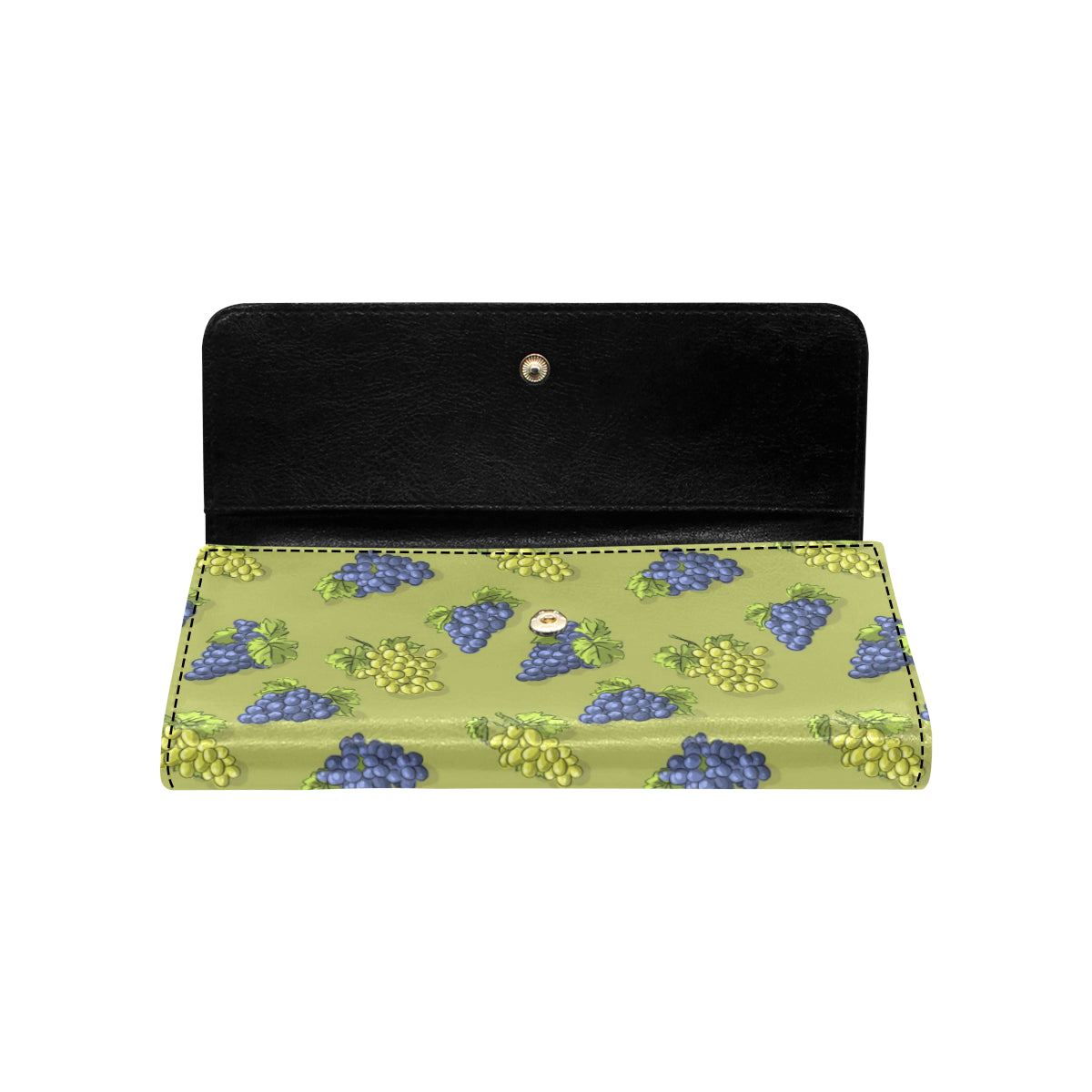 Grape Pattern Print Design GP08 Women's Trifold Wallet