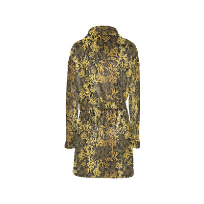 Seaweed Print Design LKS303 Women's Fleece Robe