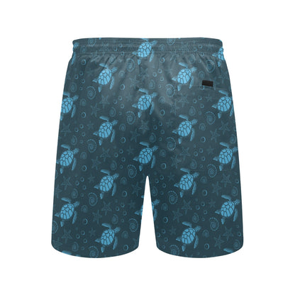 Sea Turtle Print Design LKS308 Men's Swim Trunks Beach Shorts