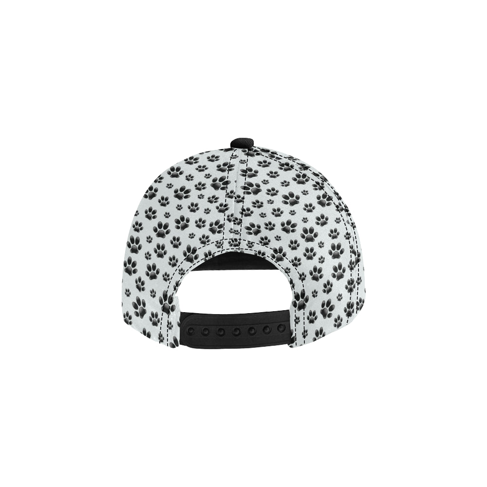 Paw Themed Print Snapback Cap