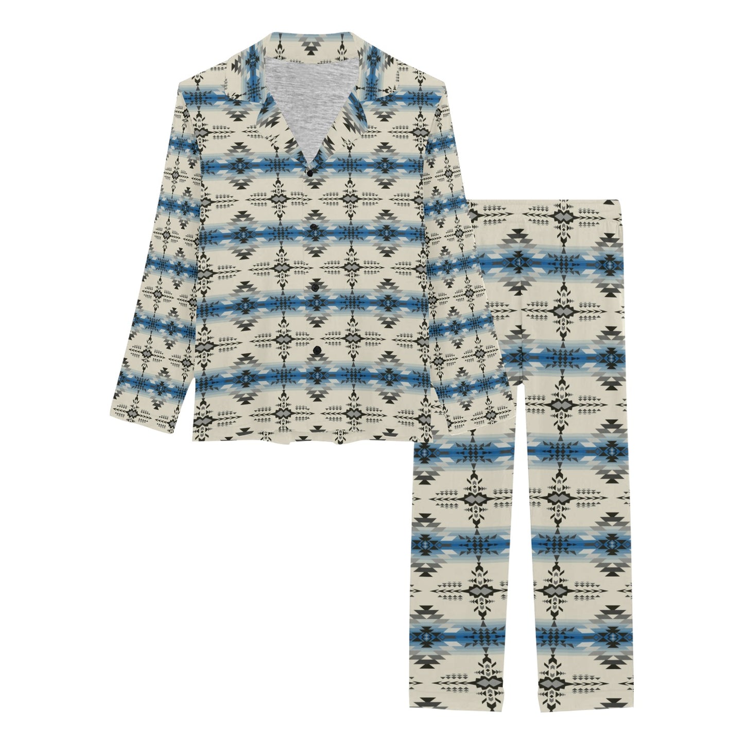 Southwest Pattern Print Design LKS304 Women's Long Pajama Set