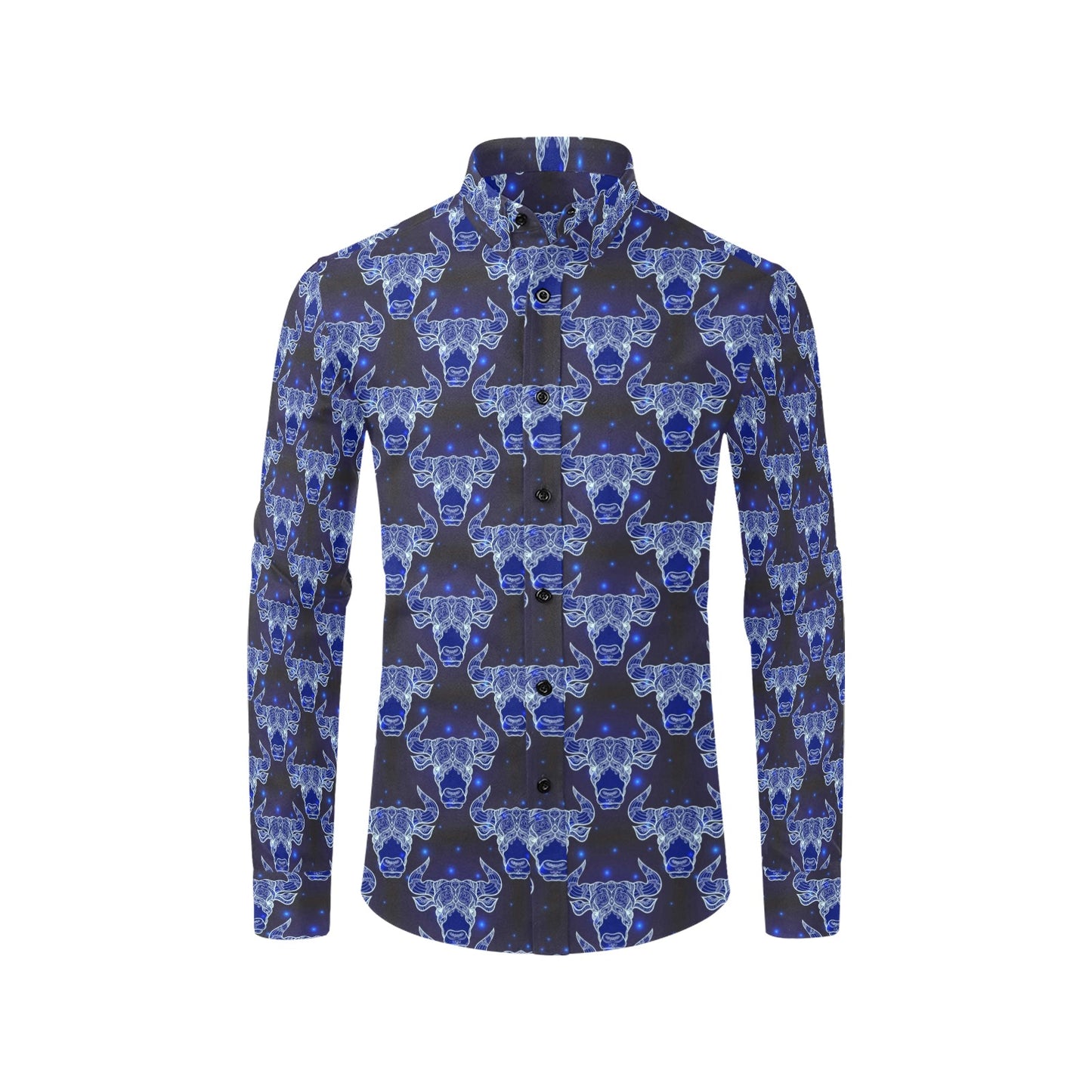 Taurus Print Design LKS302 Men's Long Sleeve Dress Shirt