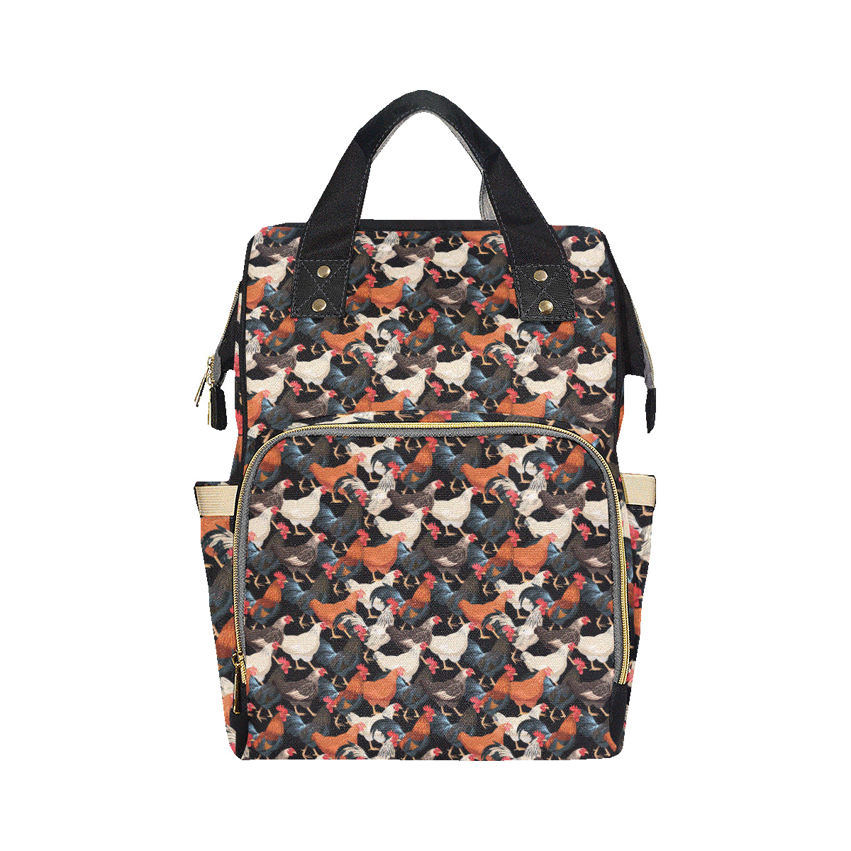 Chicken Print Pattern Diaper Bag Backpack