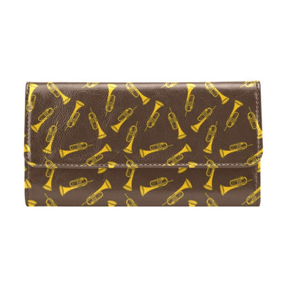 Trumpet Pattern Design Print Women's Trifold Wallet