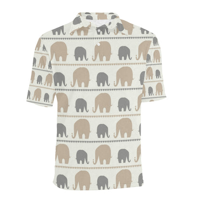 Elephant Cute Men Polo Shirt