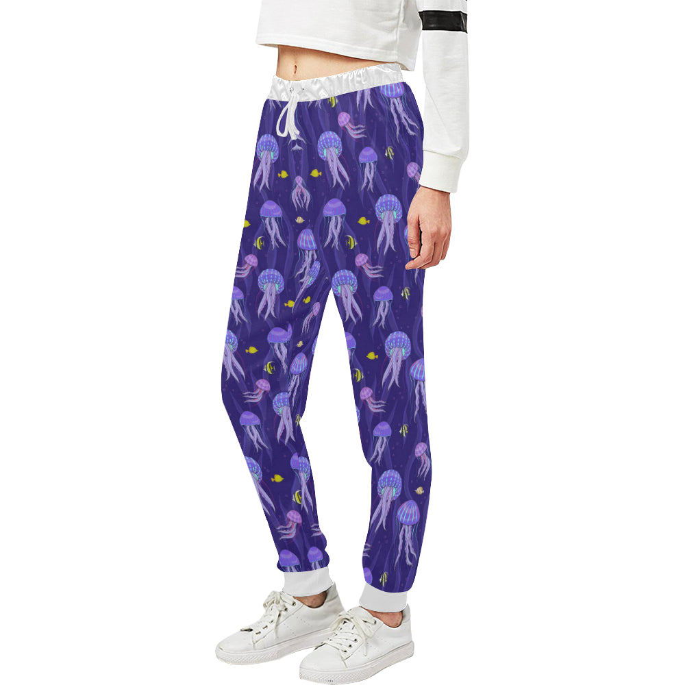Jellyfish Style Print Unisex Sweatpants