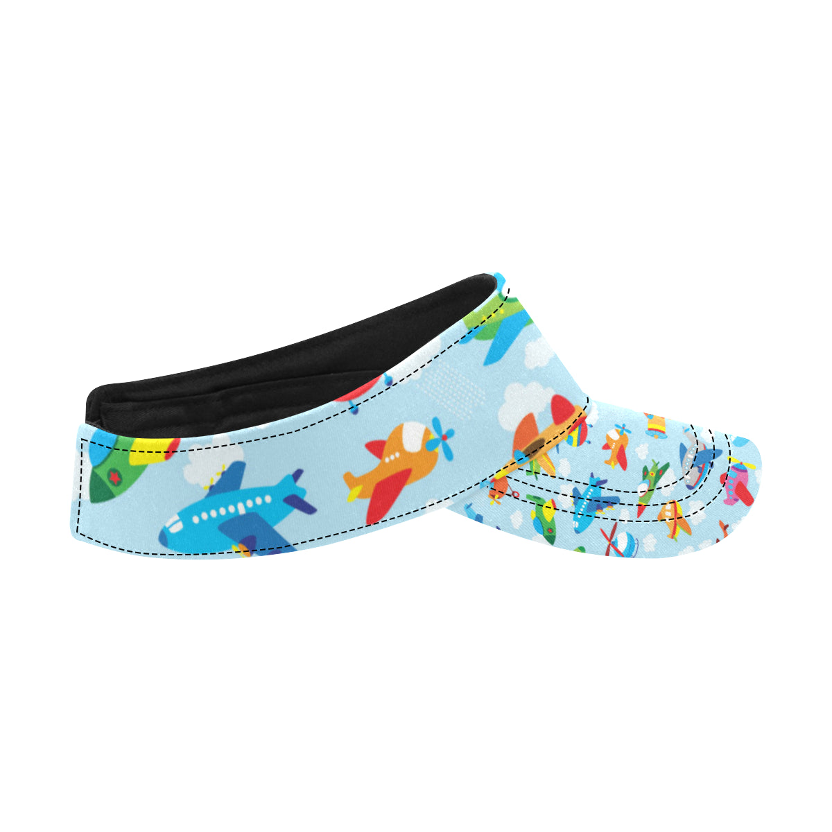 Airplane Colorful Pattern Print Design 01 Unisex Sun Visor