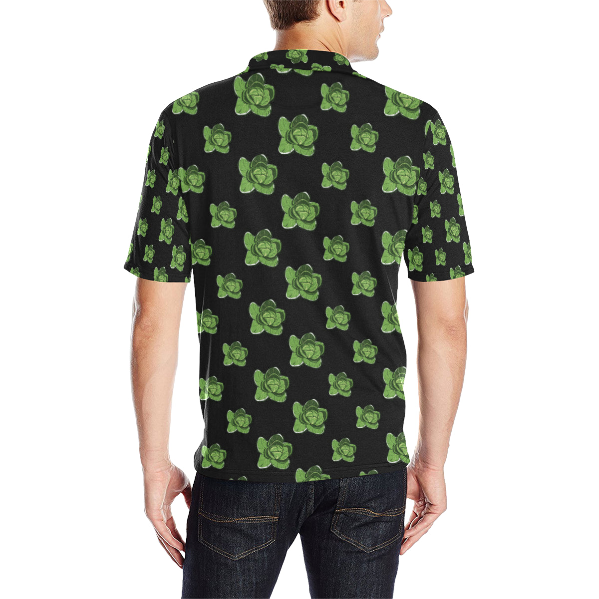 Cabbage Pattern Print Design 03 Men Polo Shirt