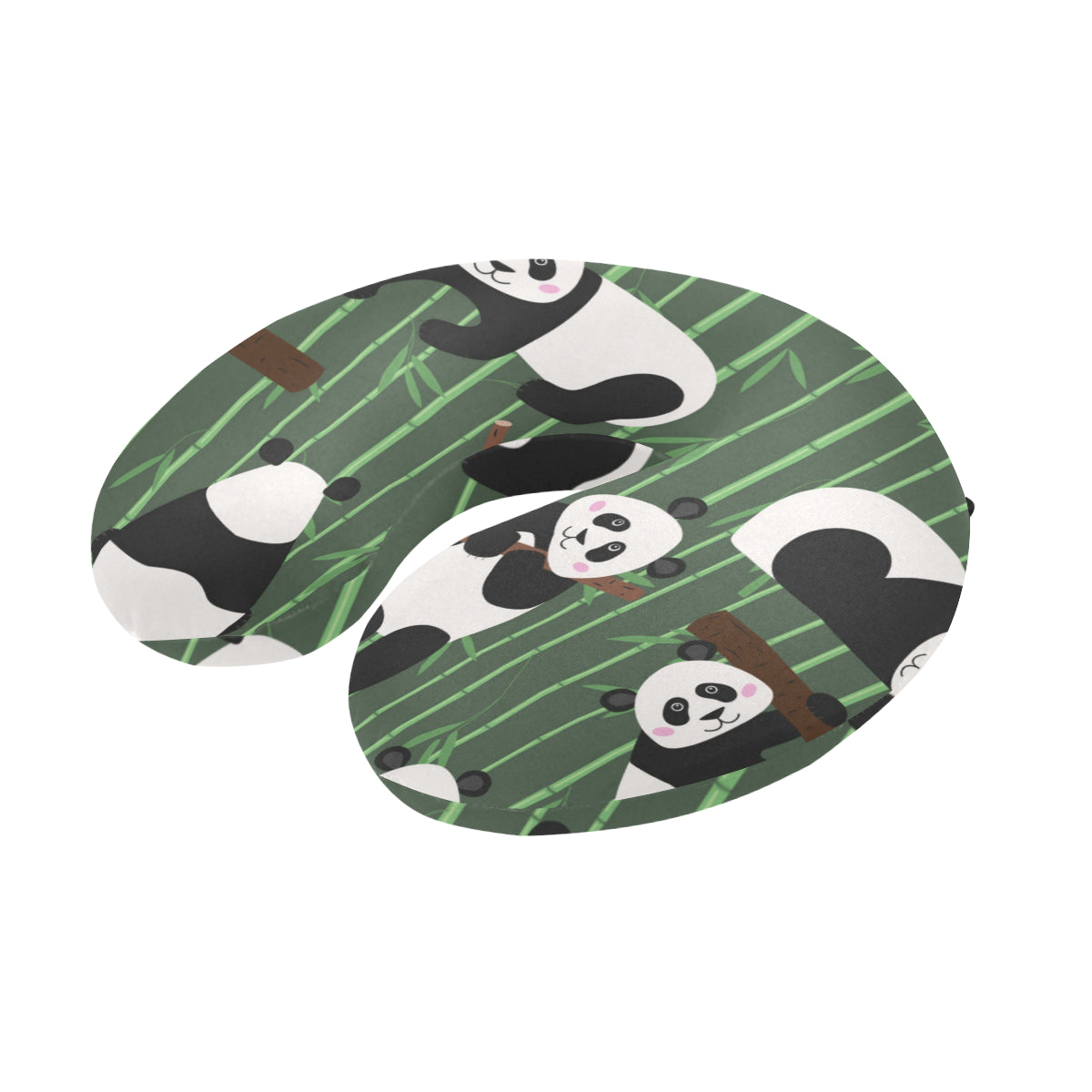 Panda Pattern Print Design A04 U-Shaped Travel Neck Pillow