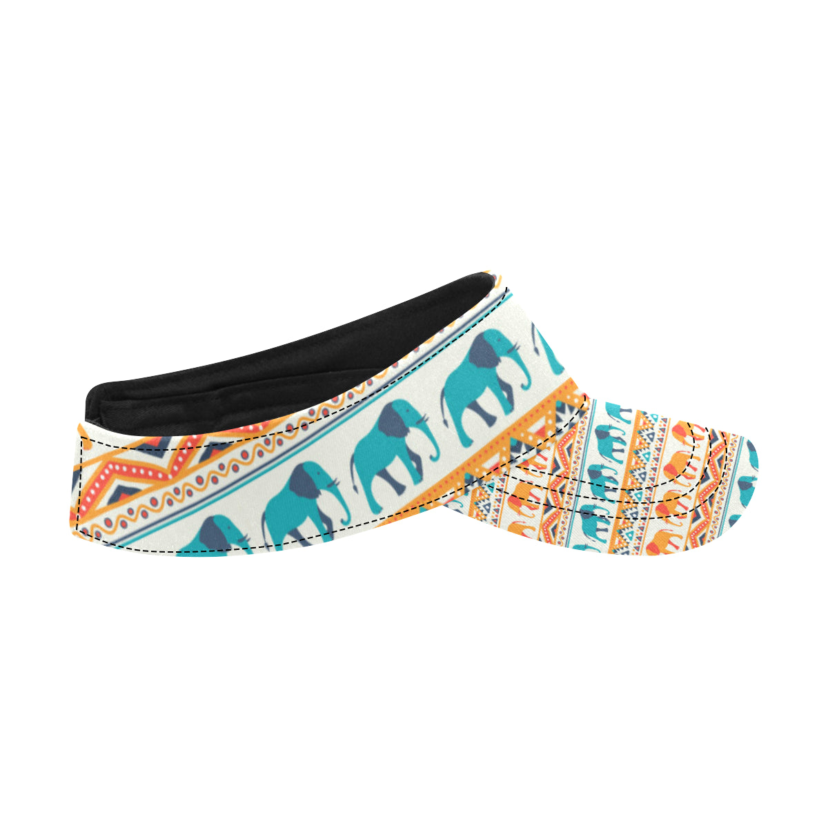 Elephant Aztec Ethnic Print Pattern Unisex Sun Visor