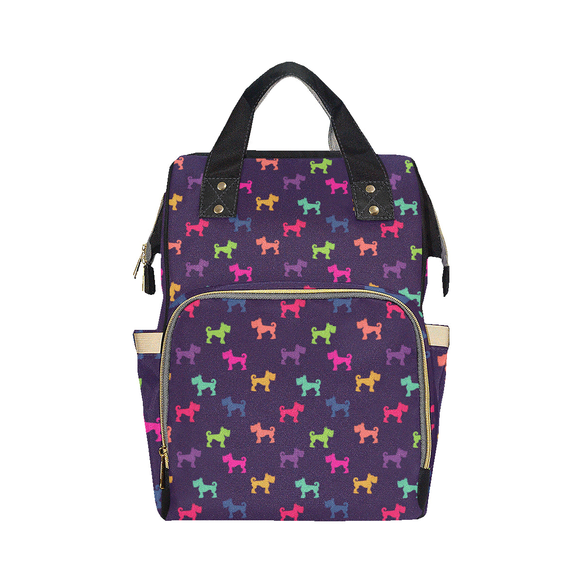 Schnauzers Pattern Print Design A05 Diaper Bag Backpack