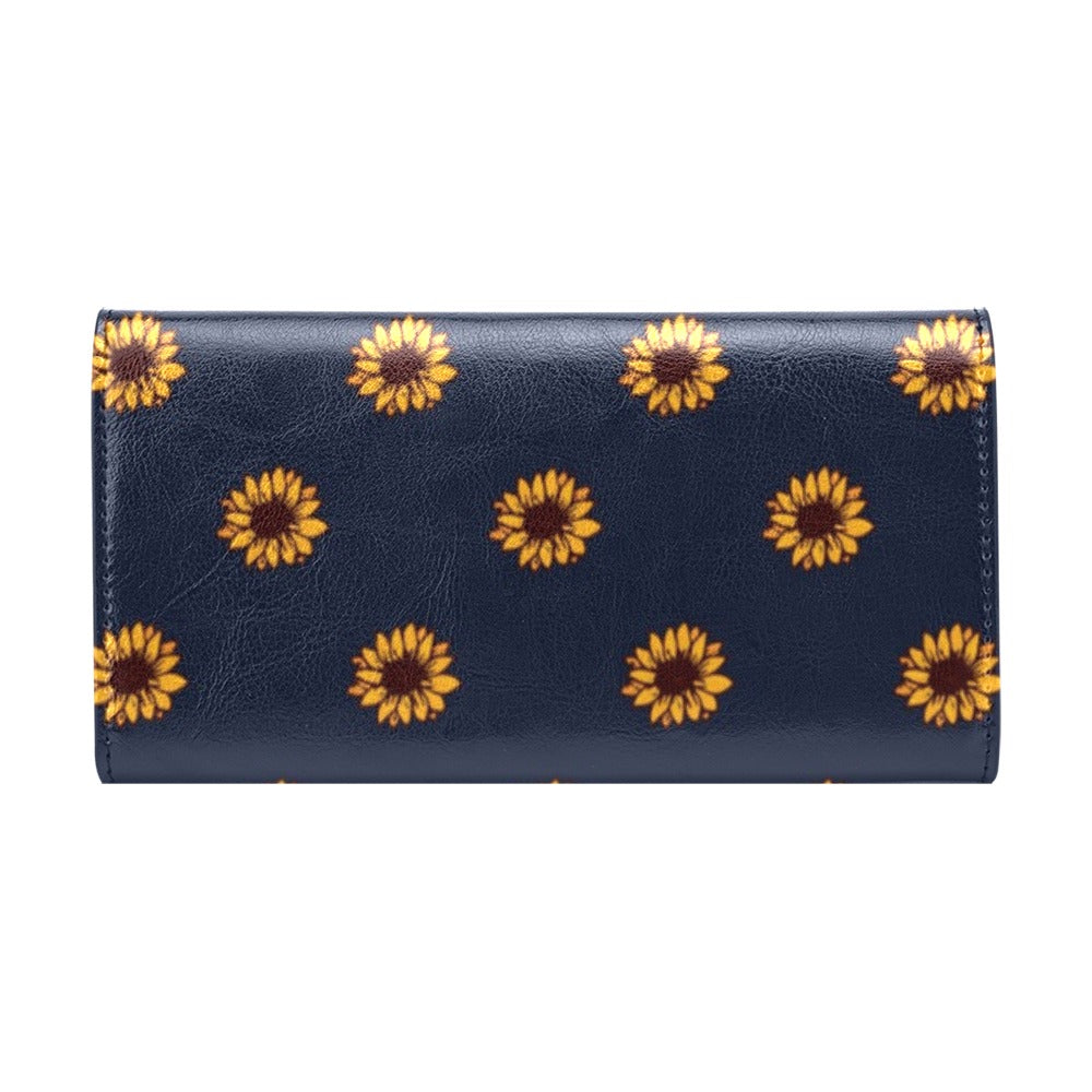 Sunflower Print Design LKS304 Women's Trifold Wallet