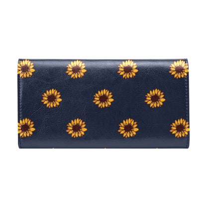 Sunflower Print Design LKS304 Women's Trifold Wallet