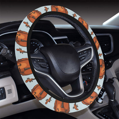 Violin Print Design LKS406 Steering Wheel Cover with Elastic Edge