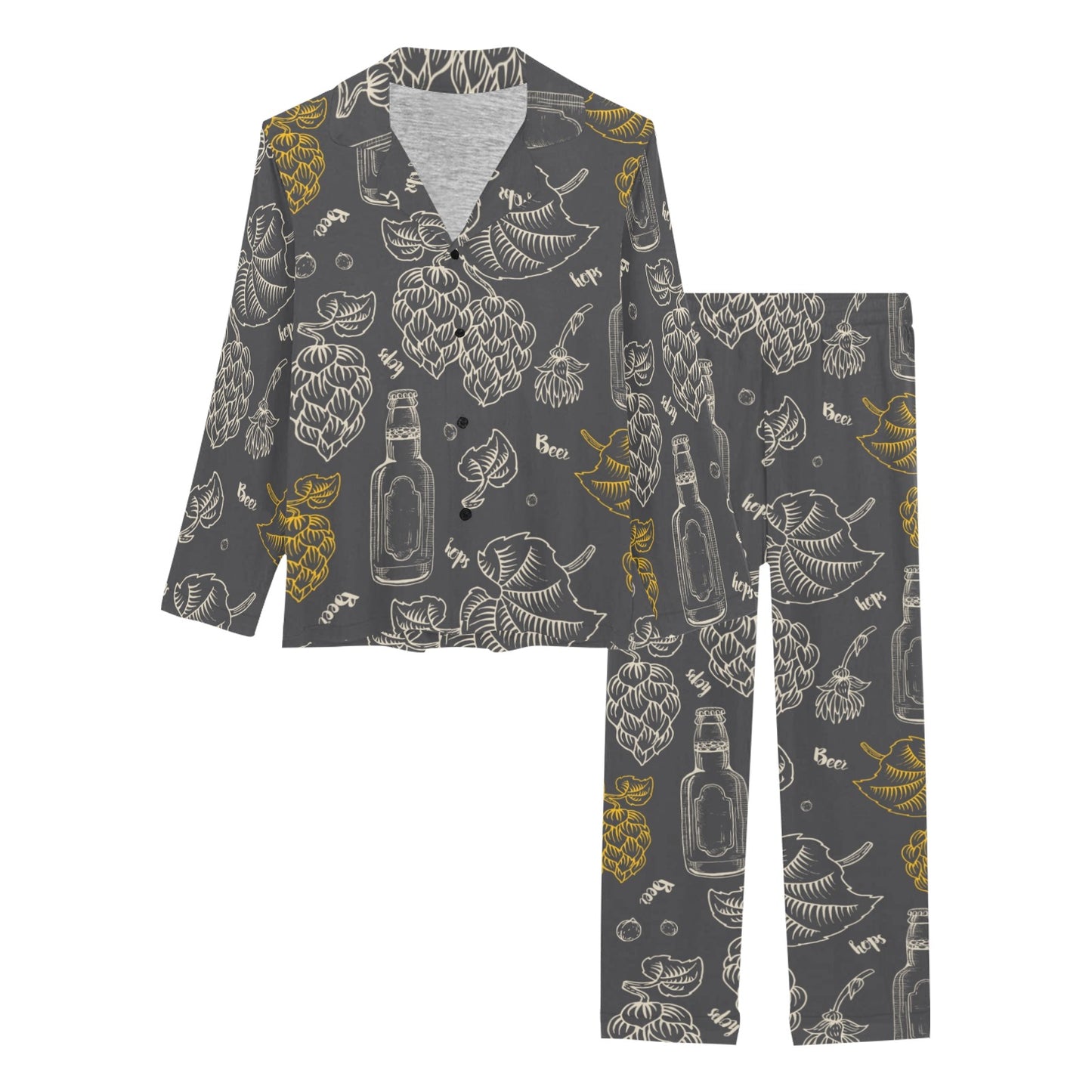 Hope Pattern Print Design 01 Women's Long Pajama Set