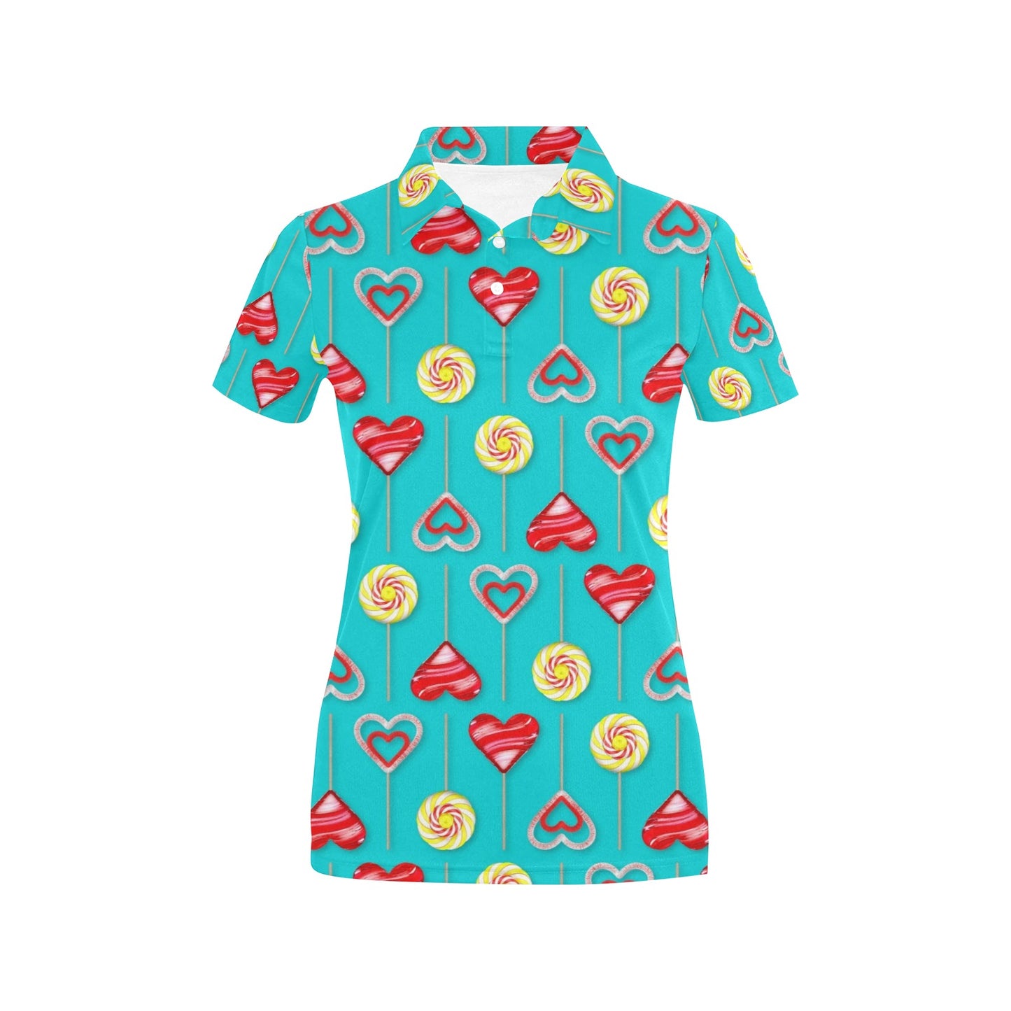 Lollipop Pattern Print Design LL06 Women's Polo Shirt