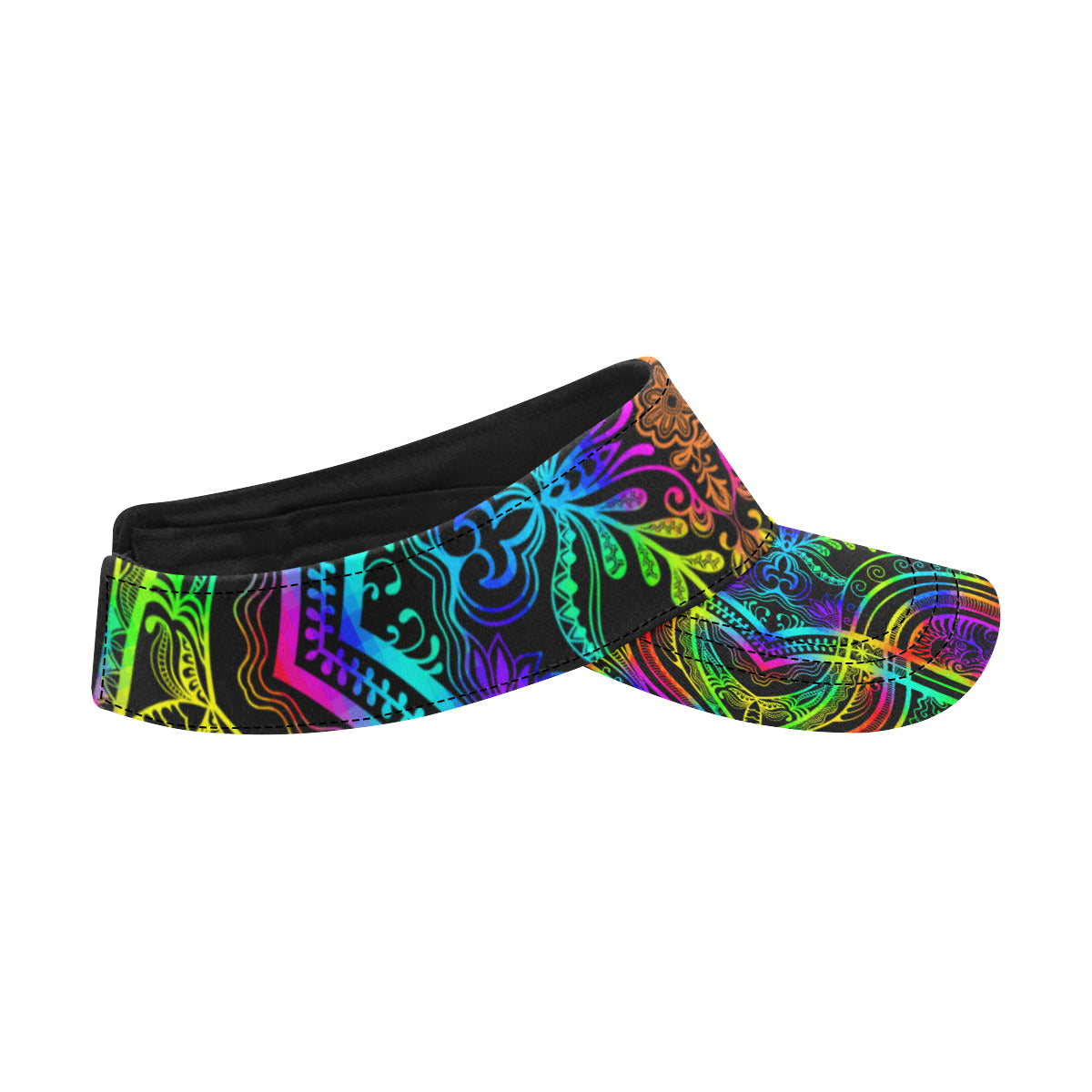Neon Trible Rainbow Pattern Print Design A01 Unisex Sun Visor