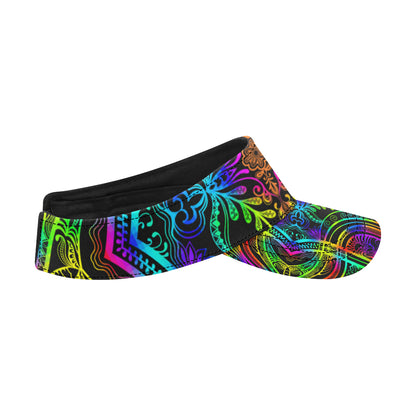 Neon Trible Rainbow Pattern Print Design A01 Unisex Sun Visor