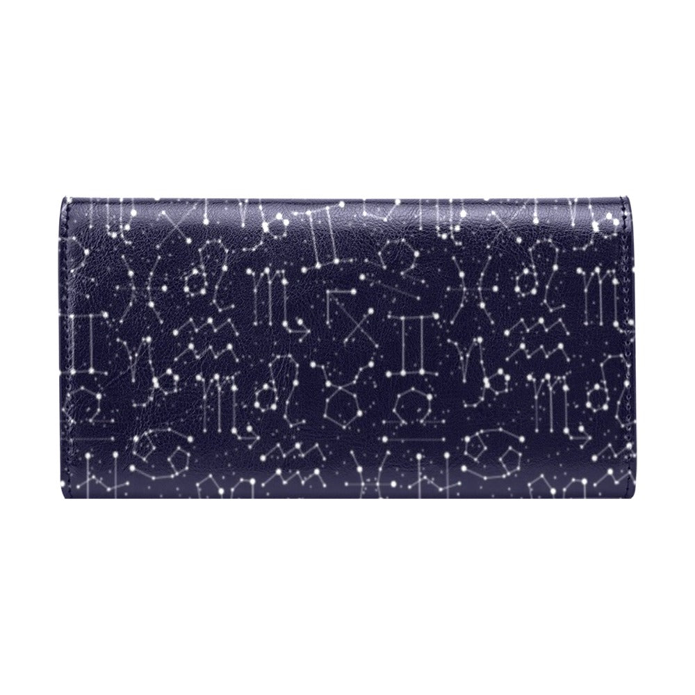 Zodiac Pattern Design Print Women's Trifold Wallet
