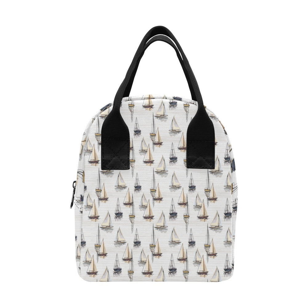Sailboat Paint Pattern Print Design LKS307 Insulated Lunch Bag