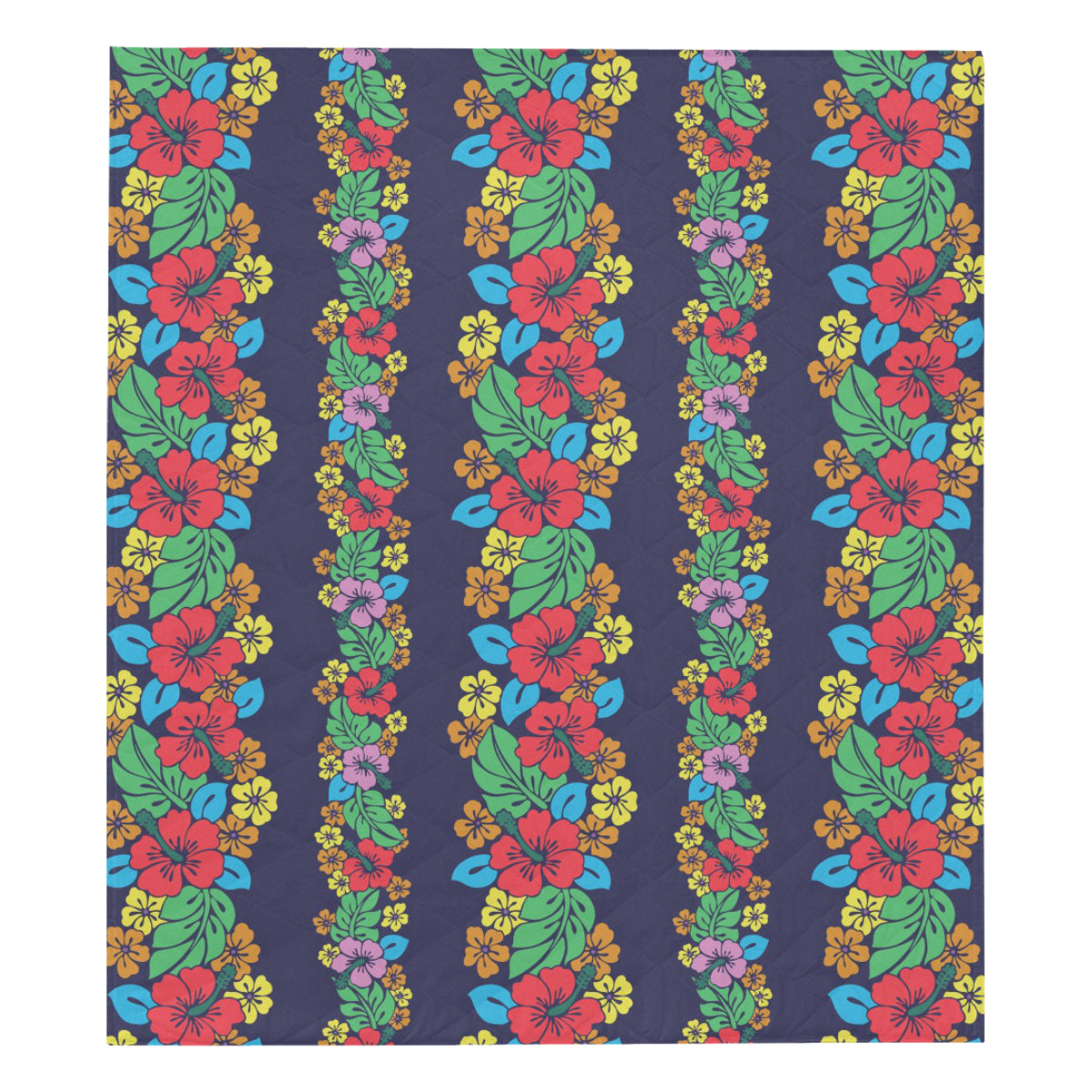 Hawaiian Themed Pattern Print Design H03 Premium Quilt