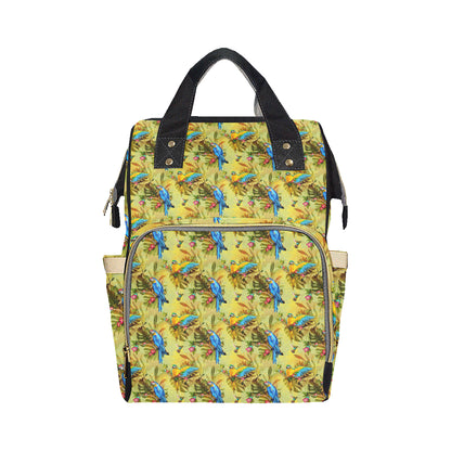 Parrot Pattern Print Design A02 Diaper Bag Backpack