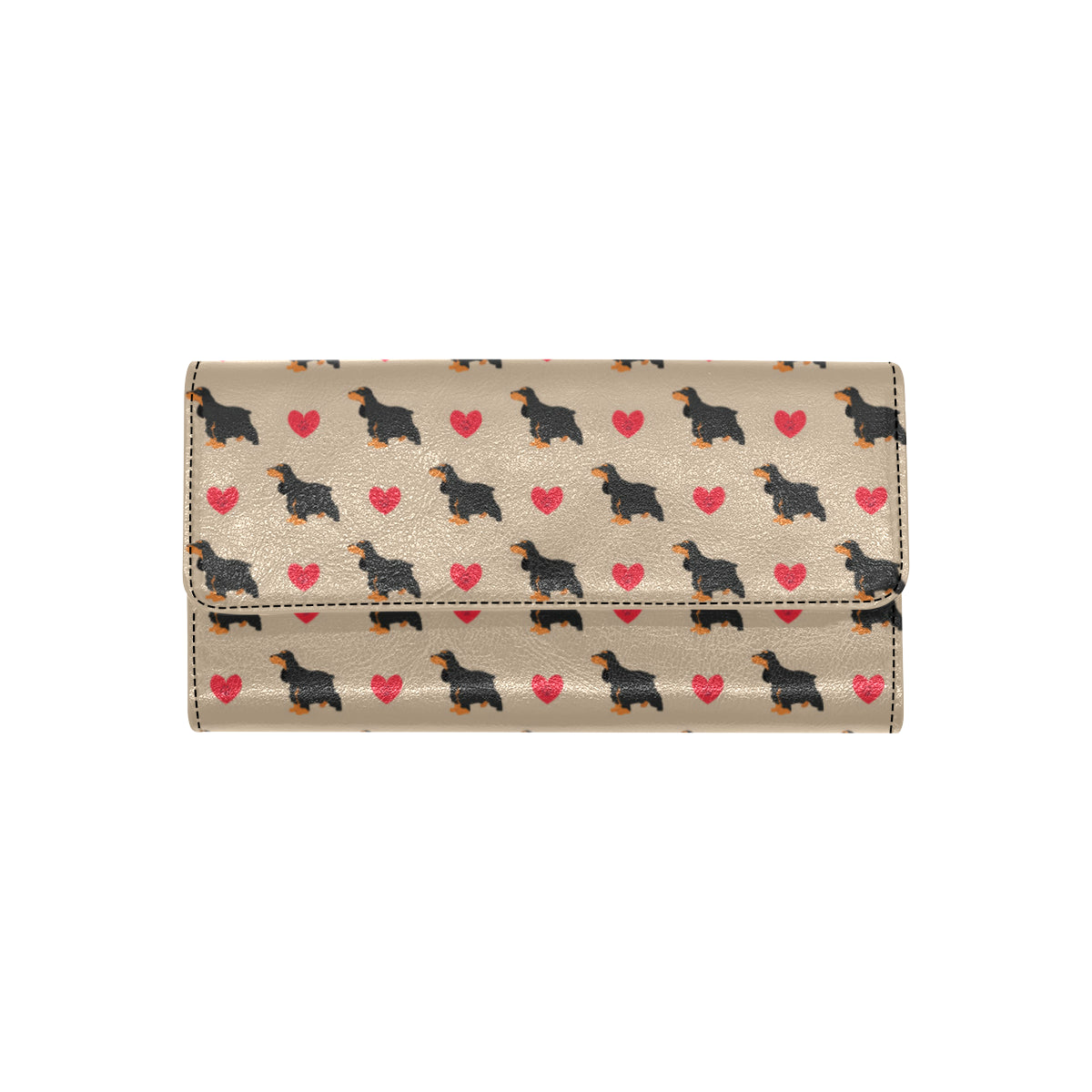 Cocker Pattern Print Design 02 Women's Trifold Wallet