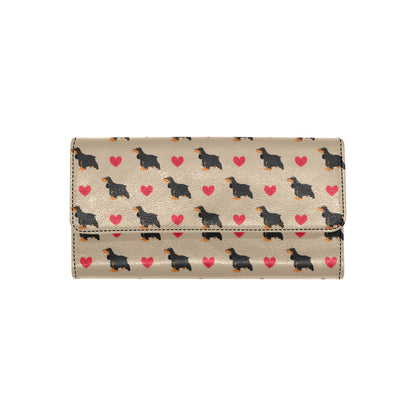 Cocker Pattern Print Design 02 Women's Trifold Wallet