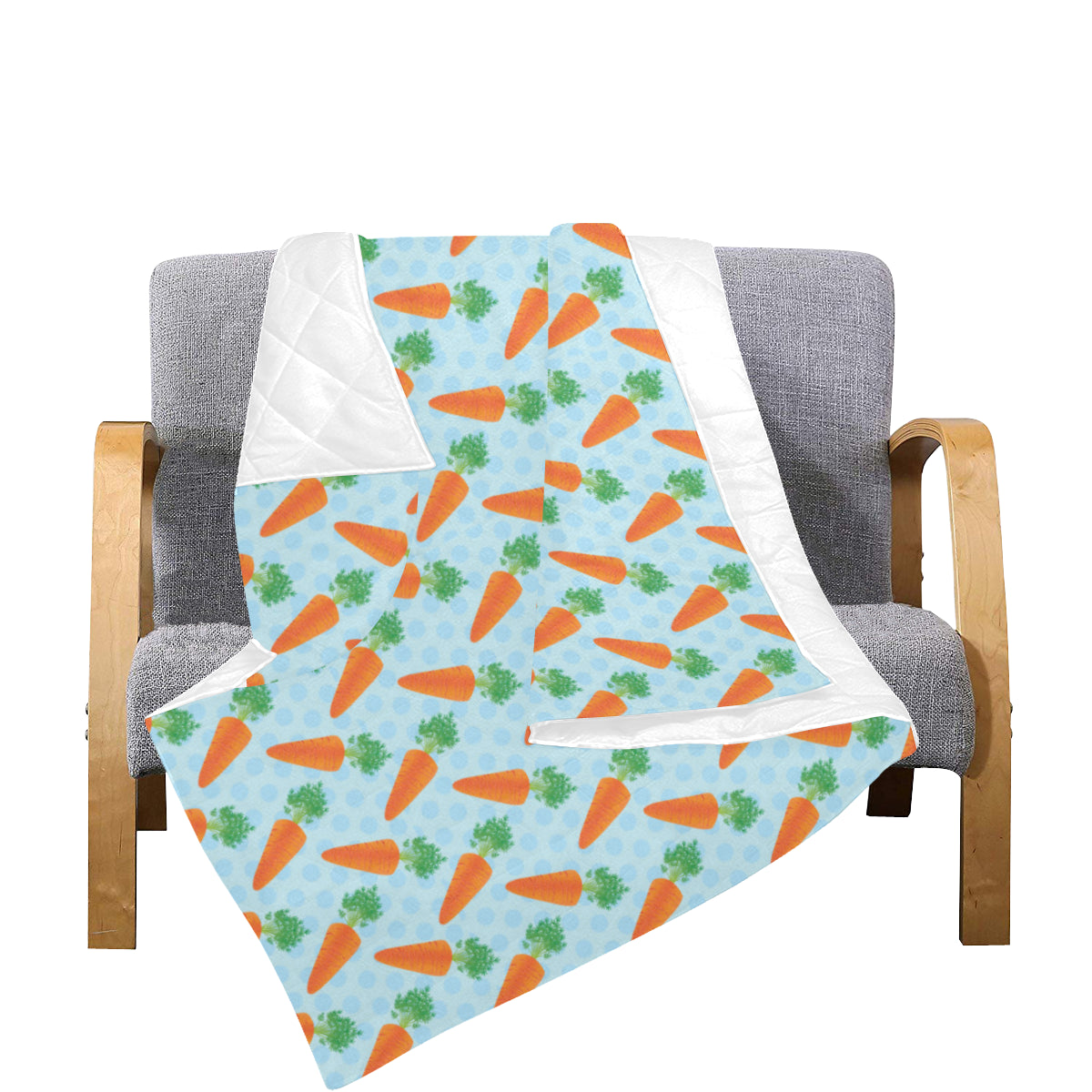 Carrot Pattern Print Design 01 Premium Quilt