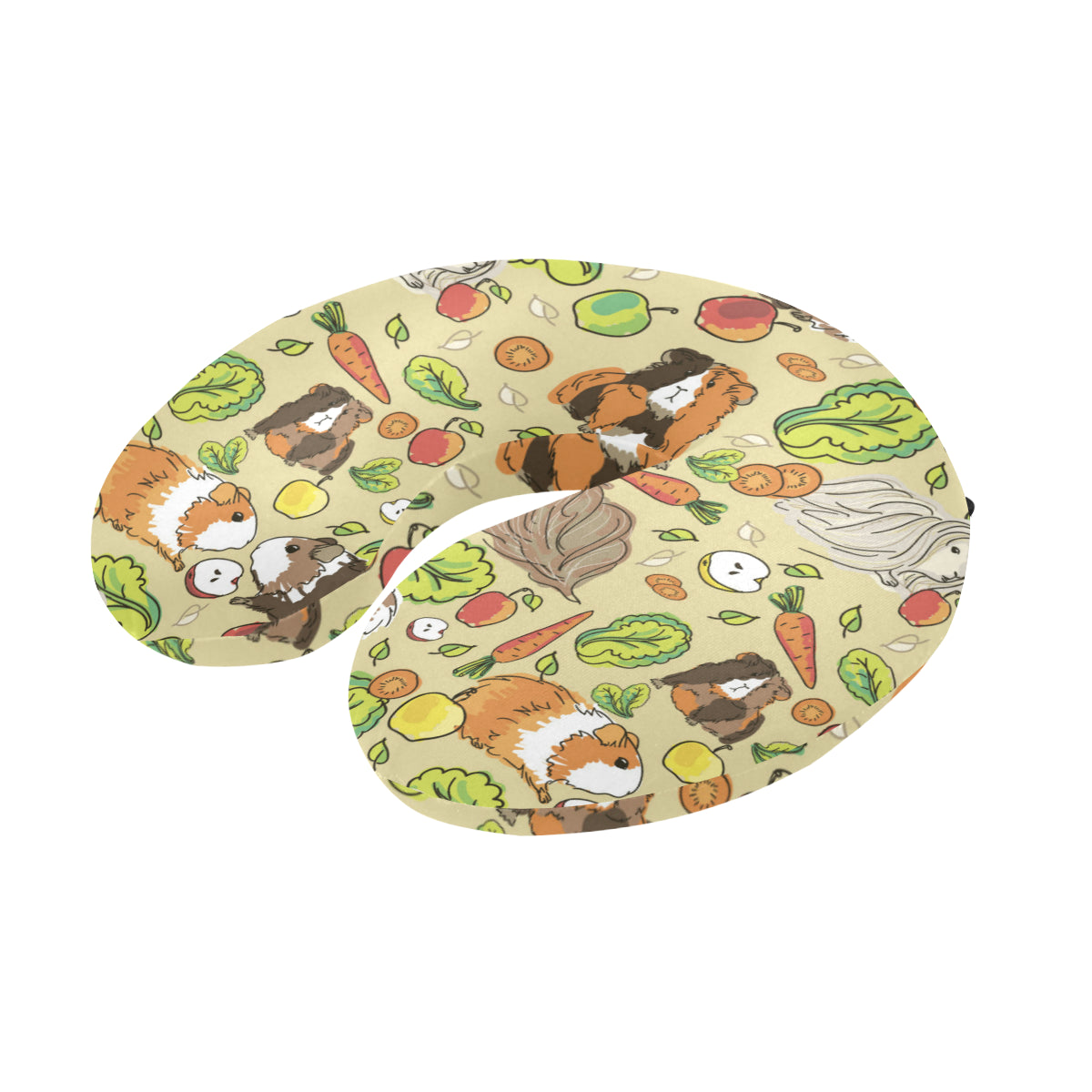 Guinea Pig Pattern Print Design 02 U-Shaped Travel Neck Pillow