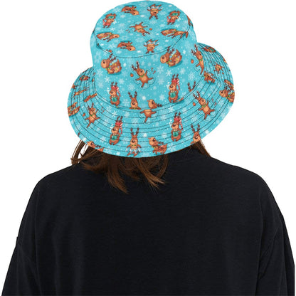 Reindeer Print Design LKS402 Unisex Bucket Hat