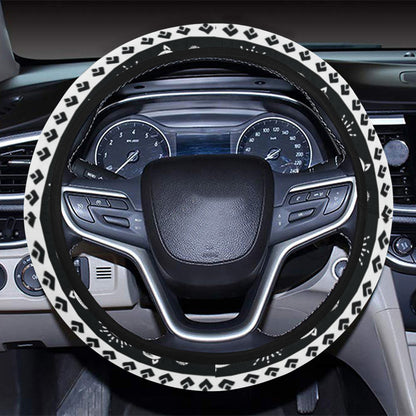 Tribal Pattern Print Design LKS305 Steering Wheel Cover with Elastic Edge