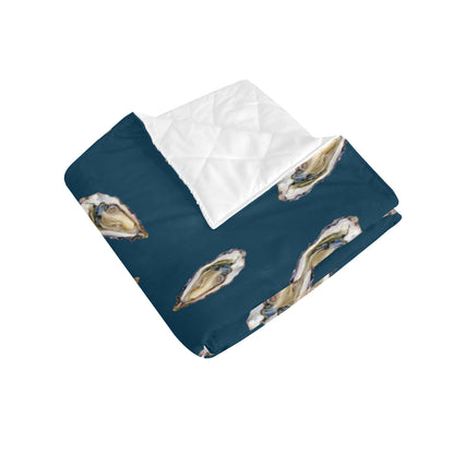 Oyster Pattern Print Design 03 Premium Quilt