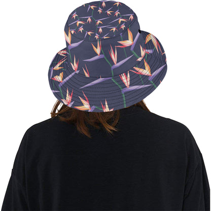Bird Of Paradise Pattern Print Design BOP015 Unisex Bucket Hat