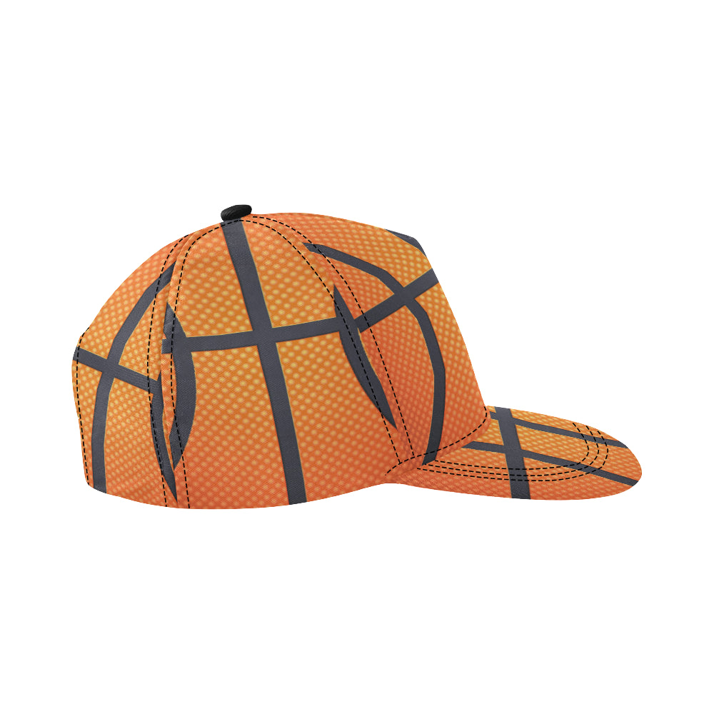 Basketball Texture Print Pattern Snapback Cap