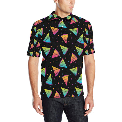 Rainbow Watermelon Pattern Print Design A04 Men Polo Shirt